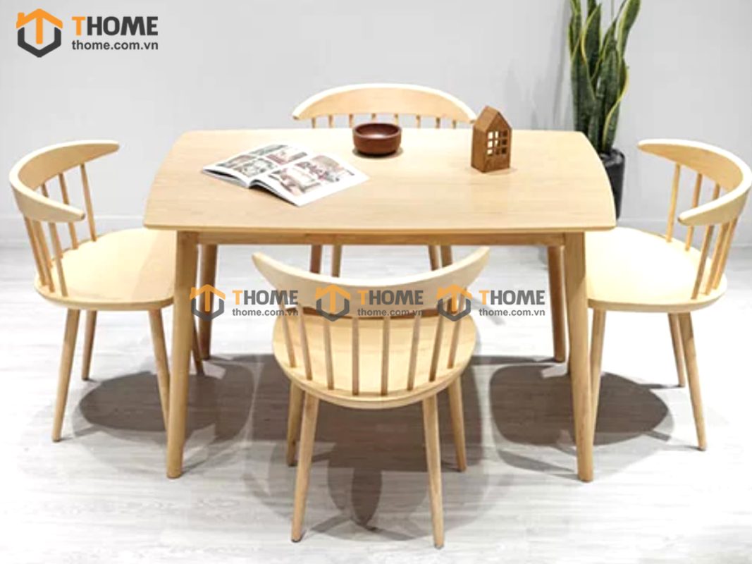 Ghế ăn gỗ sồi tự nhiên 9 nan GHEMG-06SN