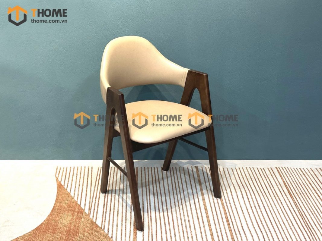 Ghế ăn gỗ sồi tự nhiên mặt nệm chữ A GHEMN-05SN
