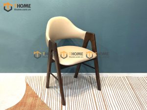Ghế ăn gỗ sồi tự nhiên mặt nệm chữ A GHEMN-05SN