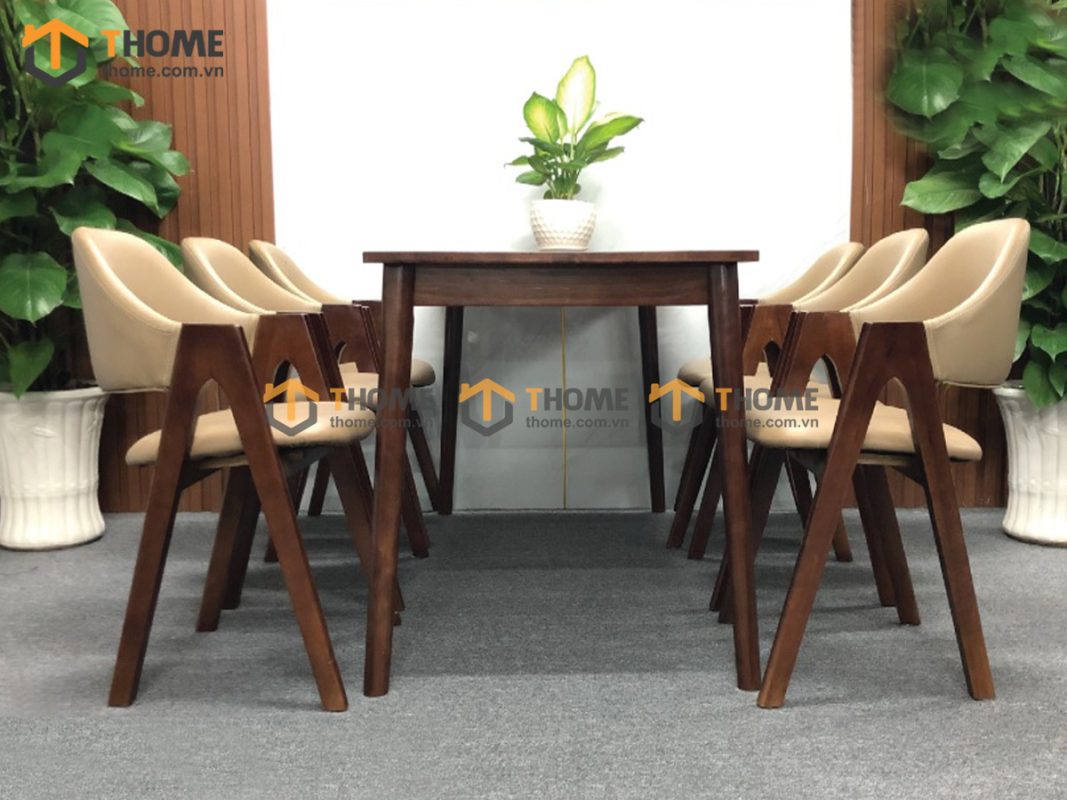 Ghế ăn gỗ sồi tự nhiên mặt nệm chữ A GHEMN-05SN