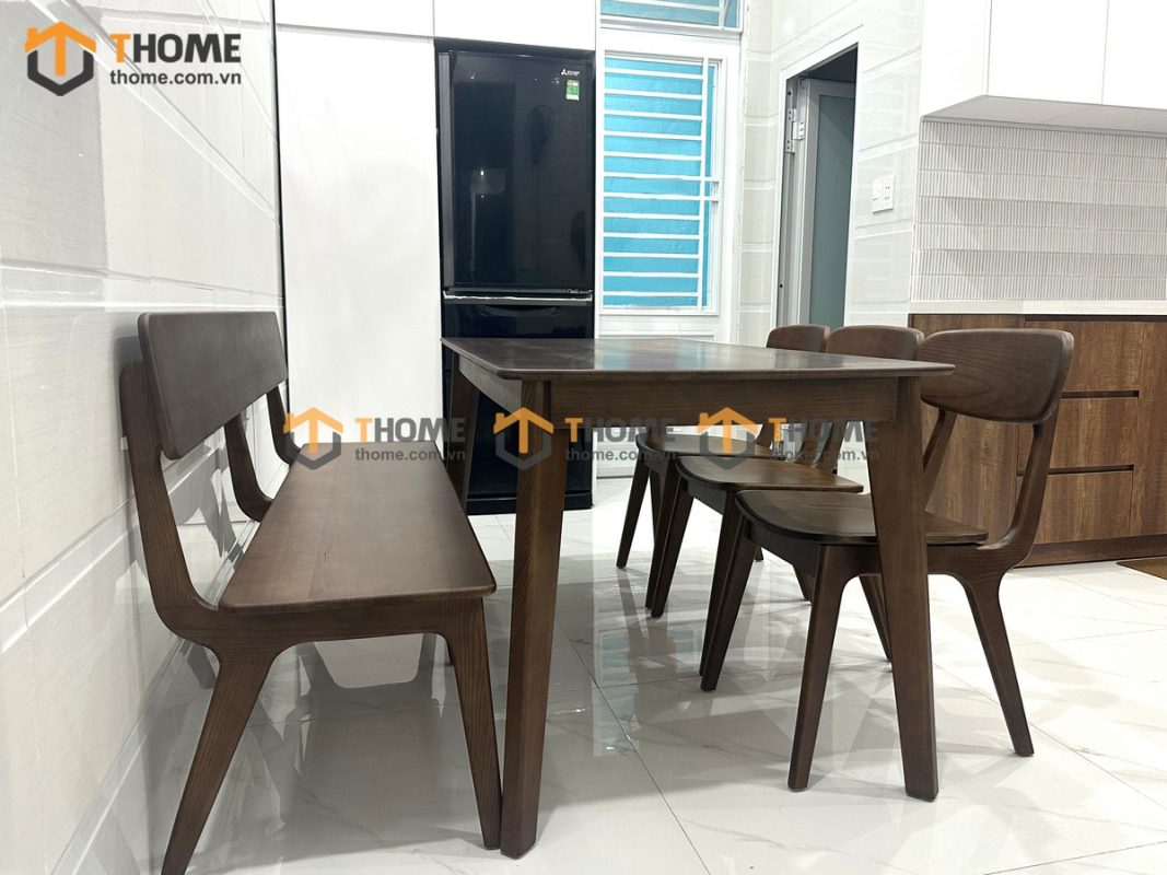 Ghế ăn gỗ sồi tự nhiên Rew mặt gỗ GHEMG-23SN