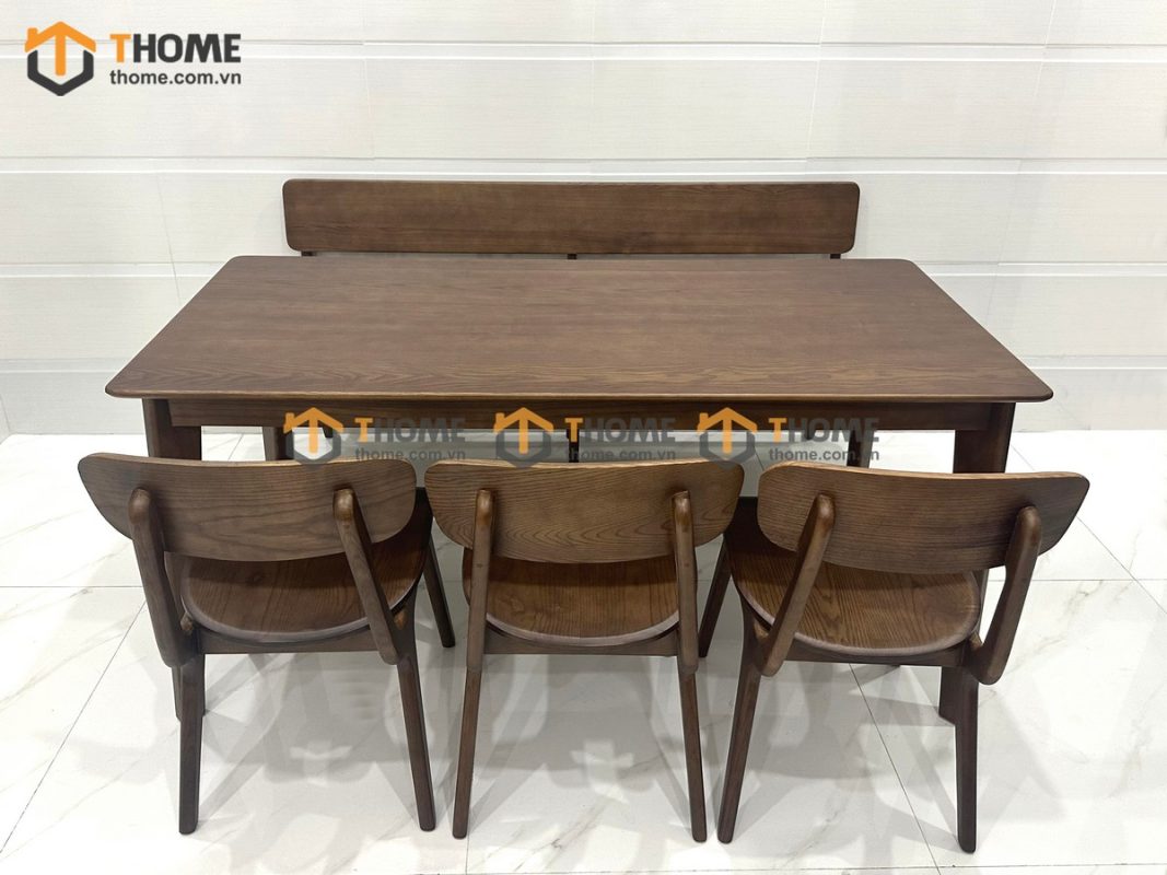 Ghế ăn gỗ sồi tự nhiên Rew mặt gỗ GHEMG-23SN