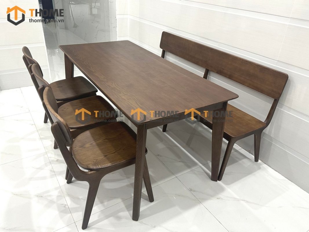 Ghế ăn gỗ sồi tự nhiên Rew mặt gỗ GHEMG-23SN