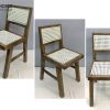 Ghế ăn gỗ sồi tự nhiên đan mây Aha mặt mây tựa mây GHEMM-17SN