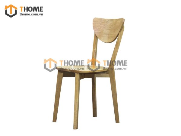 Ghế ăn gỗ sồi tự nhiên mặt gỗ bán nguyệt GHE-18SM