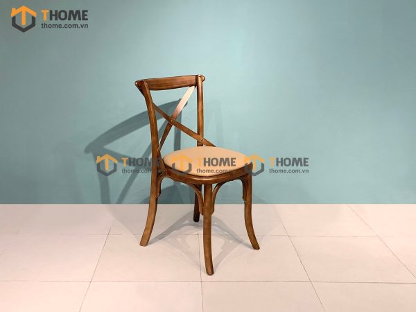 Ghế ăn gỗ sồi tự nhiên mặt nệm Bistro GHEMN-36SN