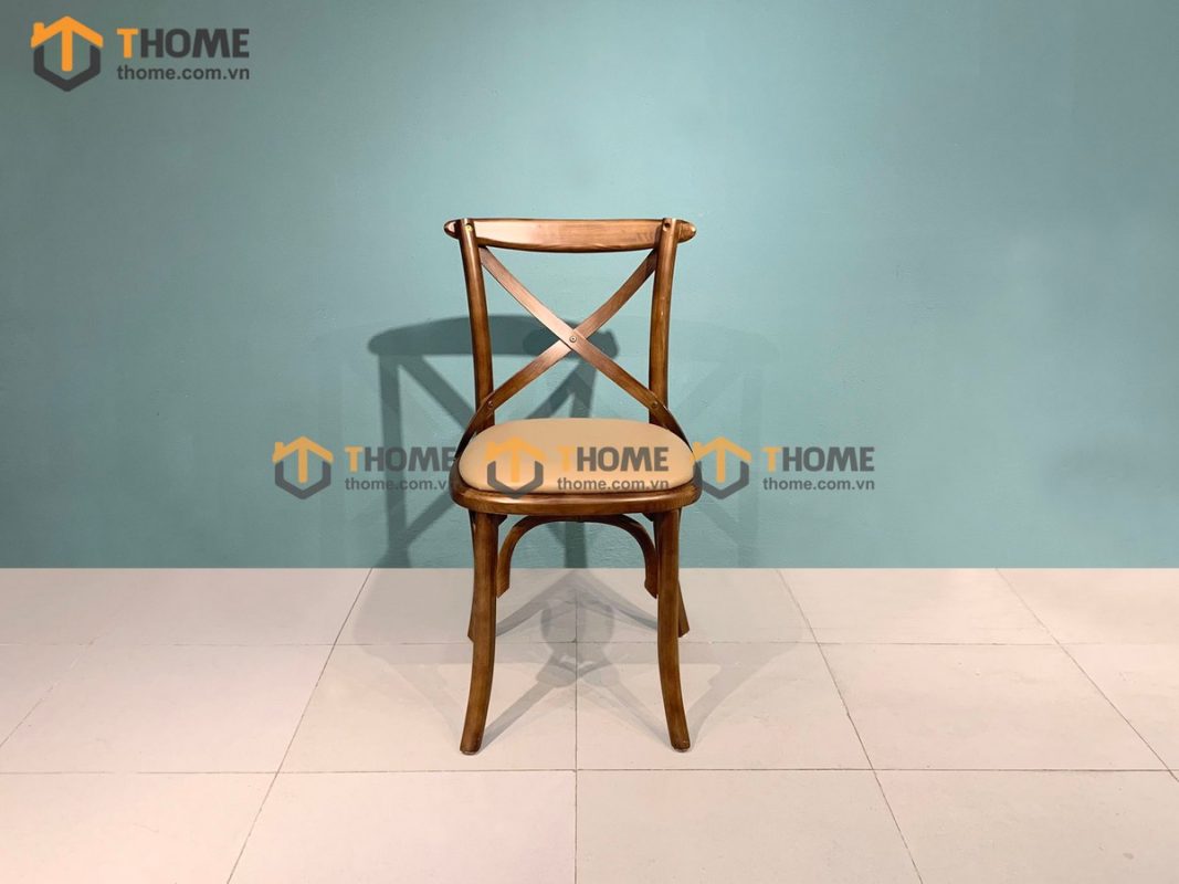 Ghế ăn gỗ sồi tự nhiên mặt nệm Bistro GHEMN-36SN