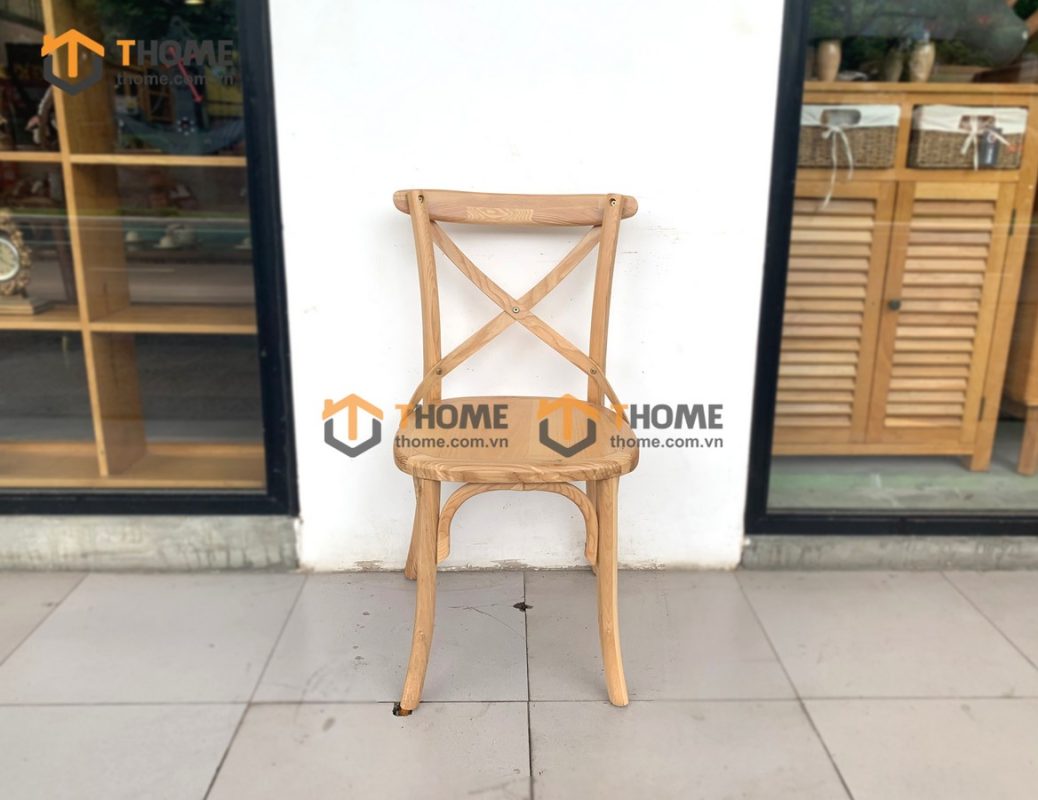 Ghế ăn gỗ sồi tự nhiên mặt nệm Bistro GHEMN-36SN