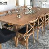 Ghế ăn gỗ sồi tự nhiên mặt nệm Bistro GHEMN-36SN