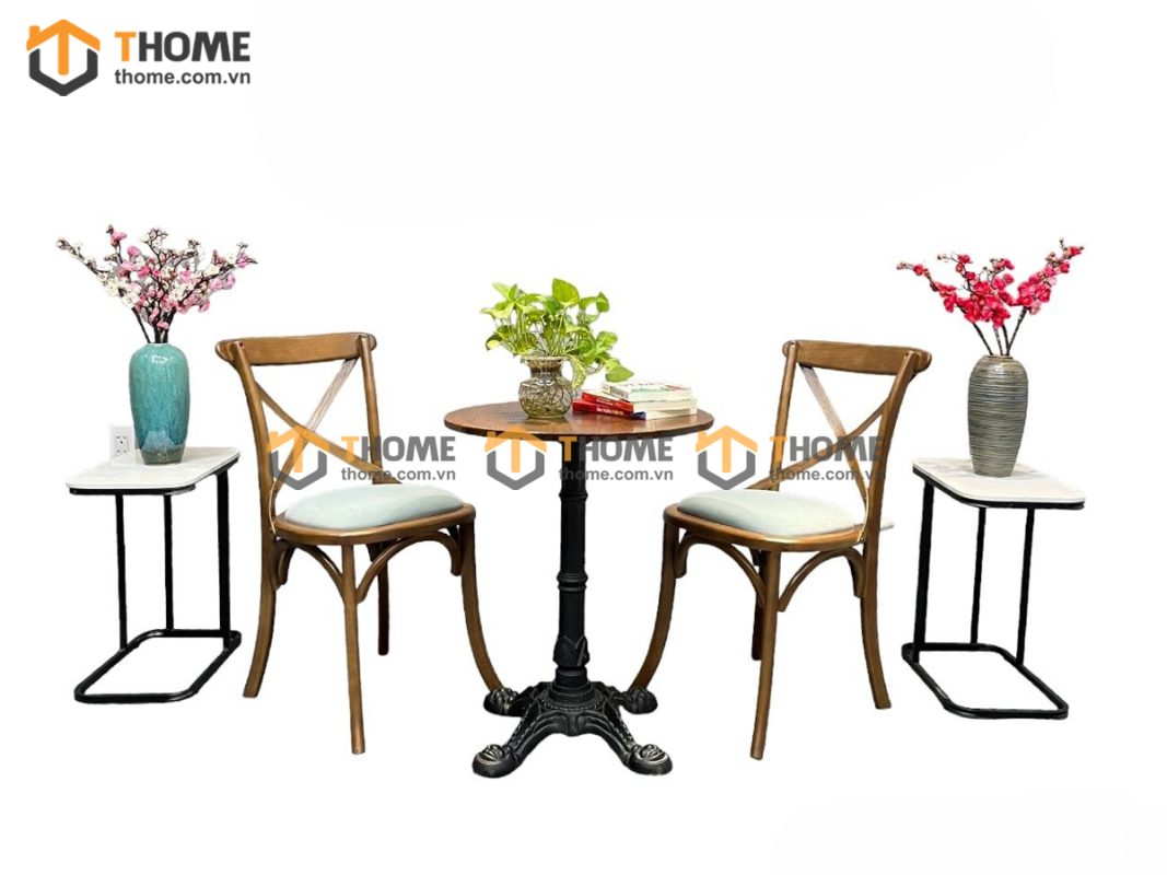 Ghế ăn gỗ sồi tự nhiên mặt nệm Bistro GHEMN-36SN