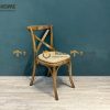 Ghế ăn gỗ sồi tự nhiên mặt nệm Bistro GHEMN-42SN