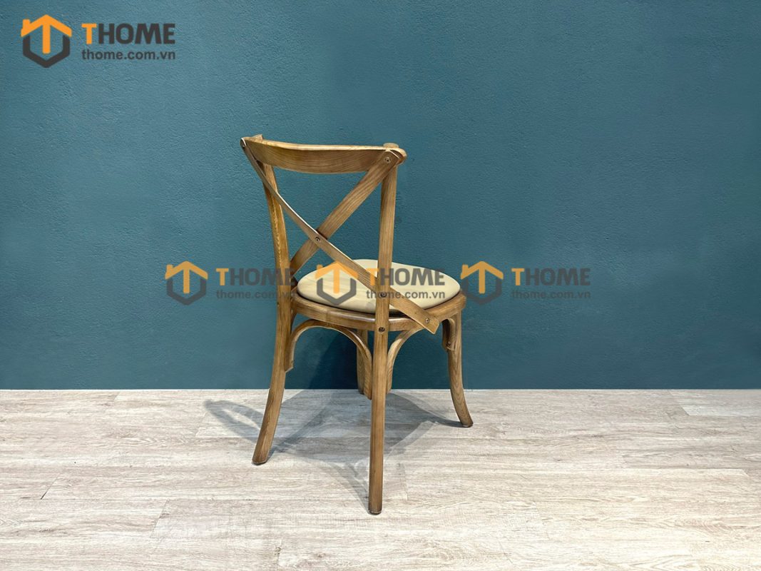 Ghế ăn gỗ sồi tự nhiên mặt nệm Bistro GHEMN-42SN