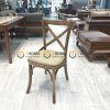 Ghế ăn gỗ sồi tự nhiên mặt nệm Bistro GHEMN-42SN