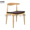 Ghế ăn gỗ sồi tự nhiên mặt nệm đầu bò Bull GHEMN-06SN