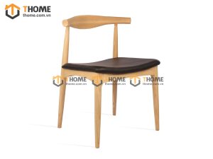 Ghế ăn gỗ sồi tự nhiên mặt nệm đầu bò Bull GHEMN-06SN