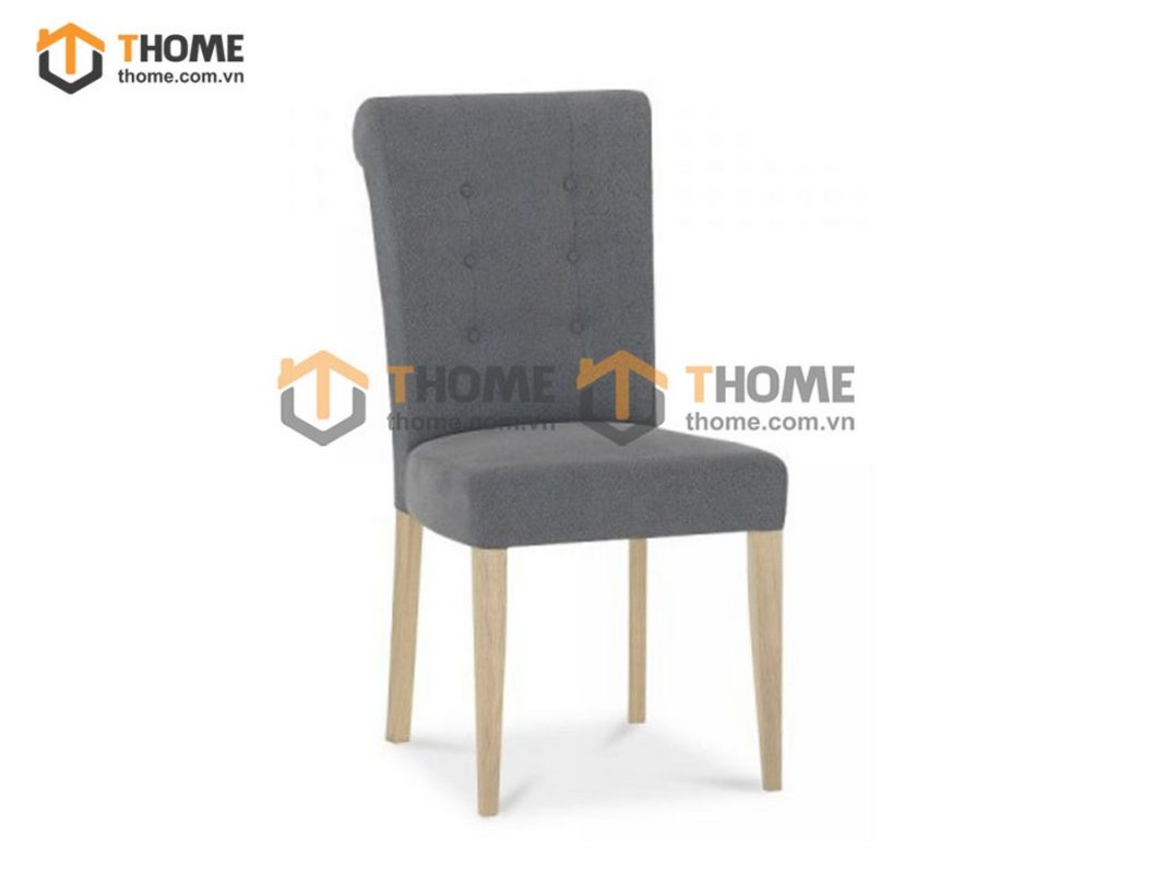 Ghế ăn gỗ sồi tự nhiên mặt gỗ bọc nệm GHE-23SM