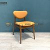 Ghế ăn gỗ sồi tự nhiên mặt nệm DW màu óc chó GHEMN-45SN