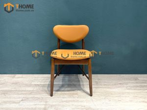 Ghế ăn gỗ sồi tự nhiên mặt nệm DW màu óc chó GHEMN-45SN