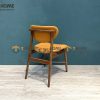 Ghế ăn gỗ sồi tự nhiên mặt nệm DW màu óc chó GHEMN-45SN