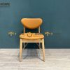 Ghế ăn gỗ sồi tự nhiên mặt nệm DW màu tự nhiên GHEMN-44SN