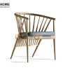Ghế ăn gỗ sồi tự nhiên mặt nệm Genny 12 nan GHEMN-32SN