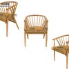Ghế ăn gỗ sồi tự nhiên mặt nệm Genny 12 nan GHEMN-32SN