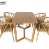 Ghế ăn gỗ sồi tự nhiên mặt nệm Genny 12 nan GHEMN-32SN