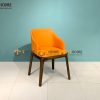 Ghế ăn gỗ sồi tự nhiên mặt nệm Grace có tay GHEMN-02SN
