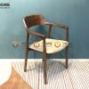 Ghế ăn gỗ sồi tự nhiên mặt nệm Hiroshima GHEMN-13SN