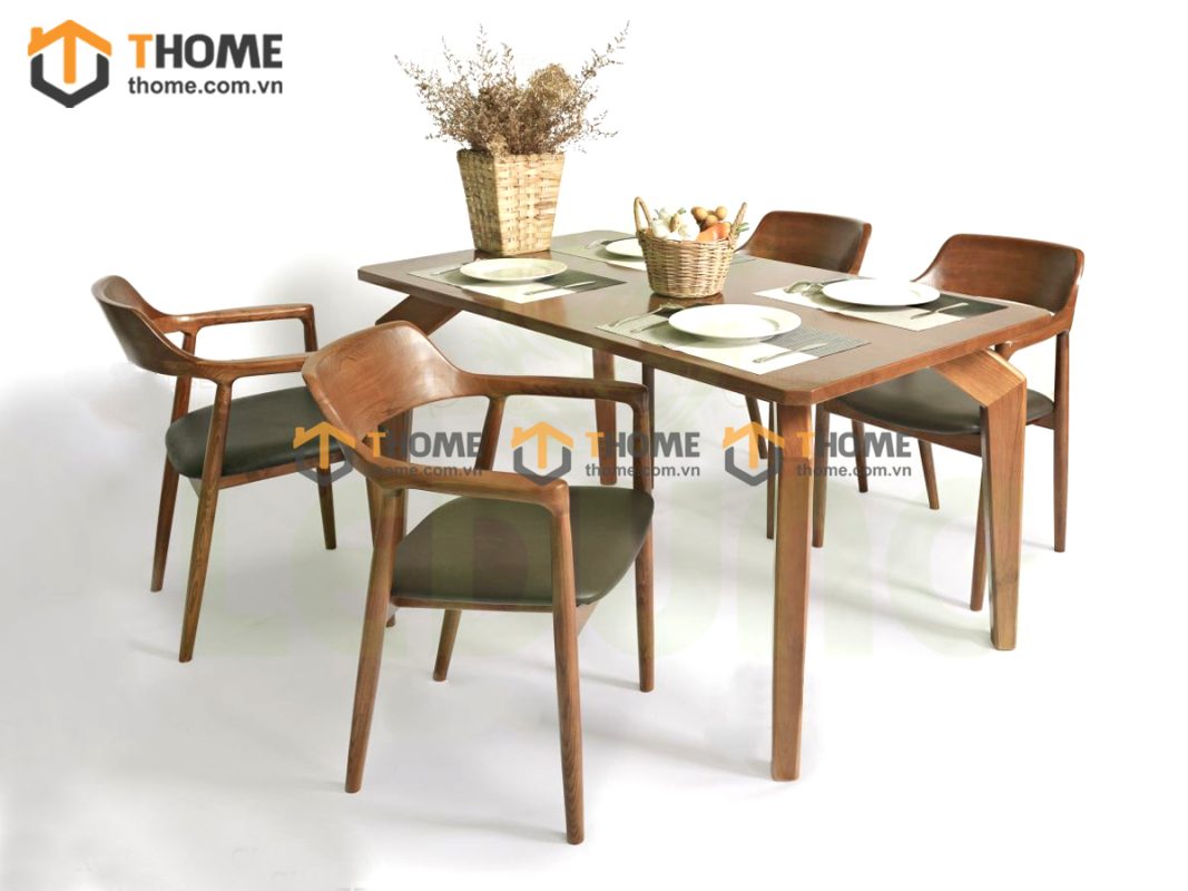 Ghế ăn gỗ sồi tự nhiên mặt nệm Hiroshima GHEMN-13SN