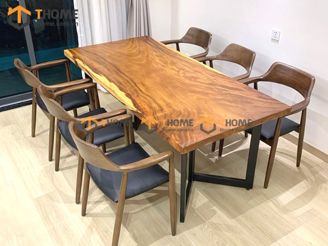 Ghế ăn gỗ sồi tự nhiên mặt nệm Hiroshima GHEMN-13SN