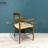Ghế ăn gỗ sồi tự nhiên đan cói Hiroshima có tay GHEMC-05SN