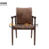 Ghế ăn gỗ sồi tự nhiên mặt nệm Hiroshima lưng nệm GHEMN-14SN