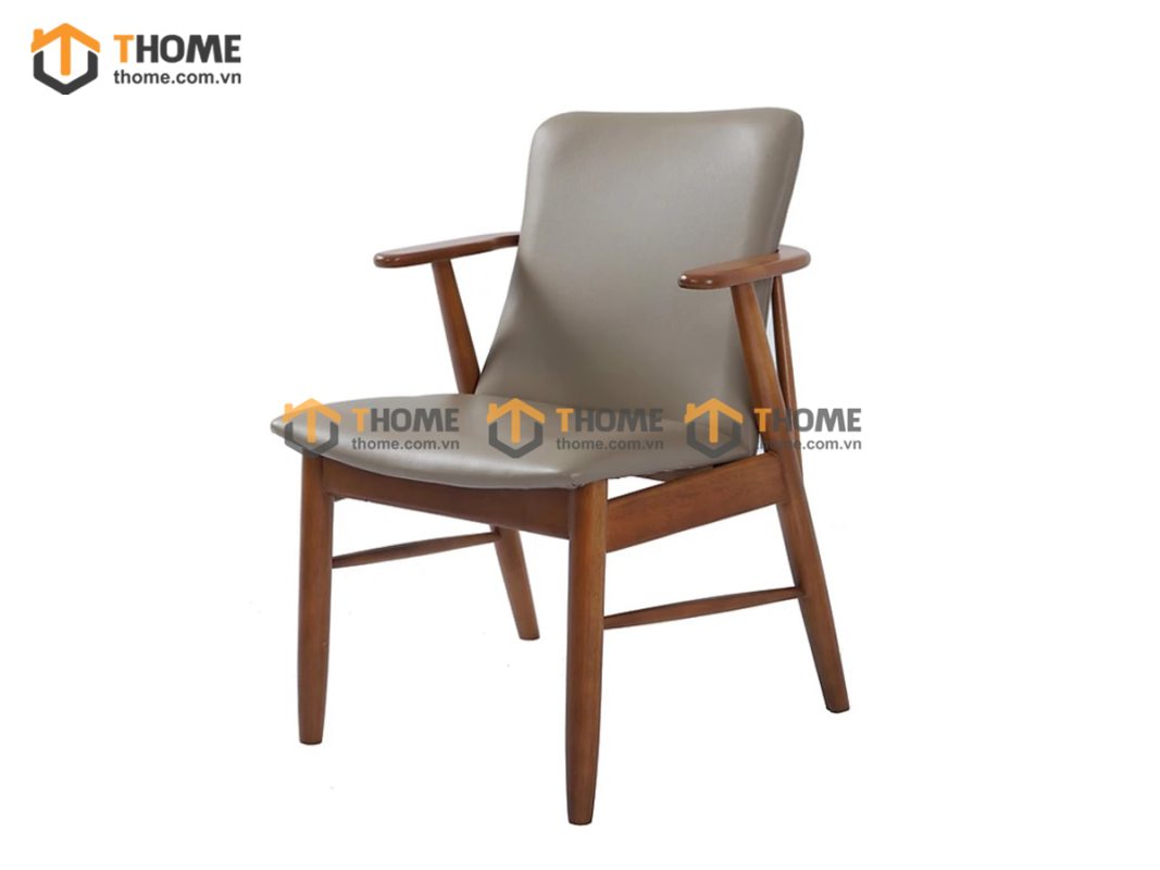 Ghế ăn gỗ sồi tự nhiên mặt nệm HQ GHEMN-04SN