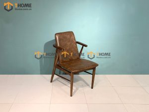 Ghế ăn gỗ sồi tự nhiên mặt nệm HQ GHEMN-04SN