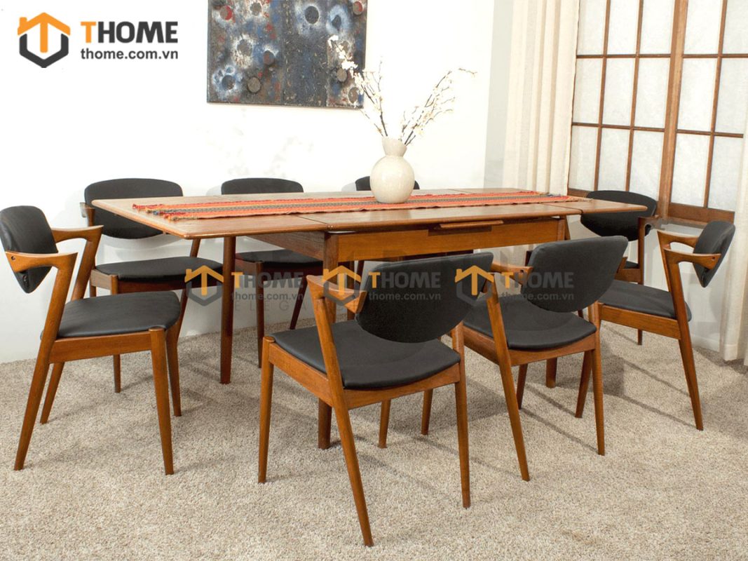 Ghế ăn gỗ sồi tự nhiên mặt nệm Kai GHEMN-34SN