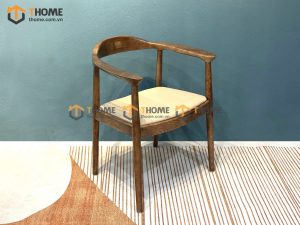 Ghế ăn gỗ sồi tự nhiên mặt nệm Kennedy GHEMN-12SN