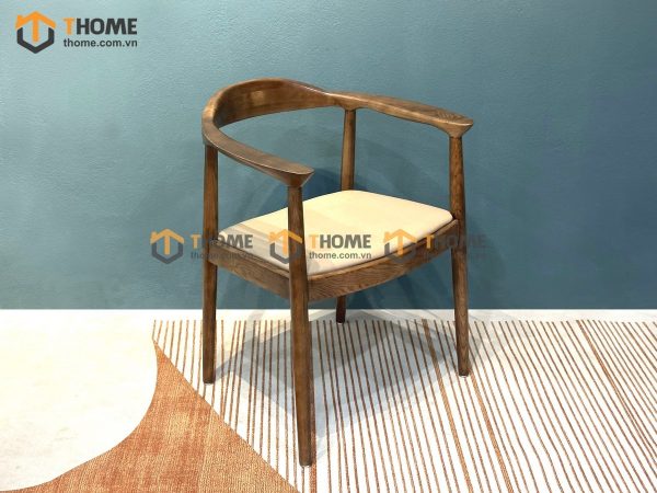 Ghế ăn gỗ sồi tự nhiên mặt nệm Kennedy GHEMN-12SN