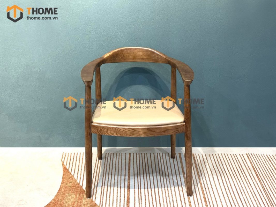 Ghế ăn gỗ sồi tự nhiên mặt nệm Kennedy GHEMN-12SN