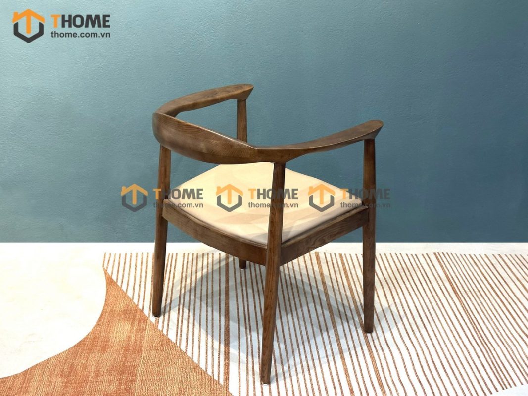 Ghế ăn gỗ sồi tự nhiên mặt nệm Kennedy GHEMN-12SN