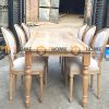 Ghế ăn gỗ sồi tự nhiên mặt nệm Louis GHEMN-26SN