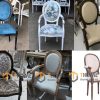 Ghế ăn gỗ sồi tự nhiên mặt nệm Louis có tay GHEMN-27SN