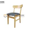 Ghế ăn gỗ sồi tự nhiên mặt nệm lưng cong GHE-13SM