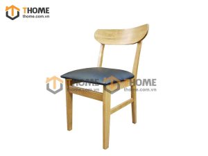Ghế ăn gỗ sồi tự nhiên mặt nệm lưng cong GHE-13SM