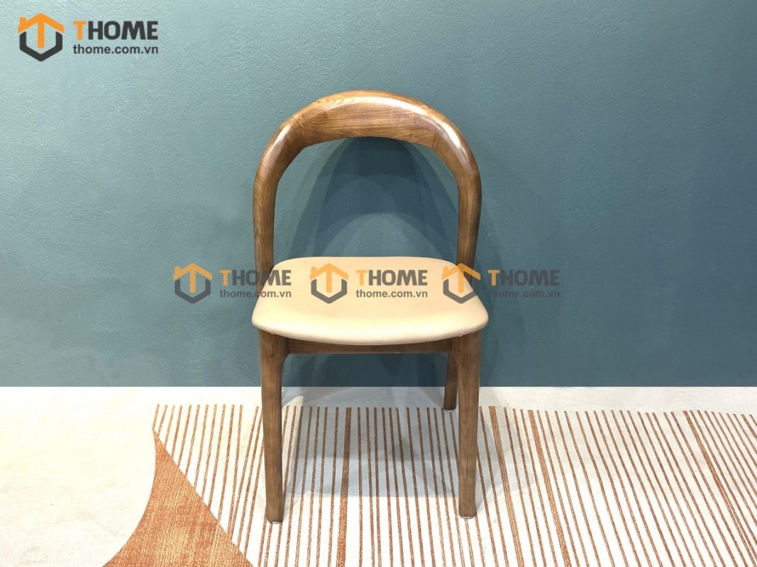 Ghế ăn gỗ sồi tự nhiên mặt nệm Neva GHEMN-11SN