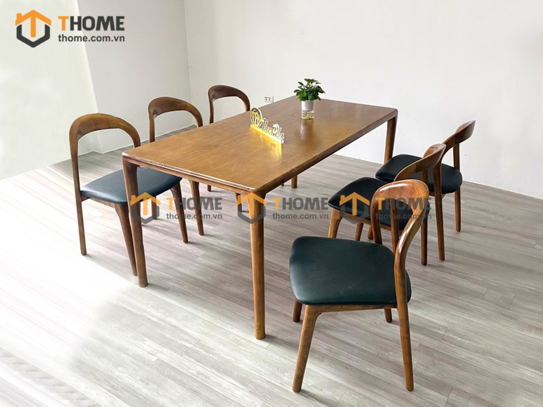 Ghế ăn gỗ sồi tự nhiên mặt nệm Neva GHEMN-11SN