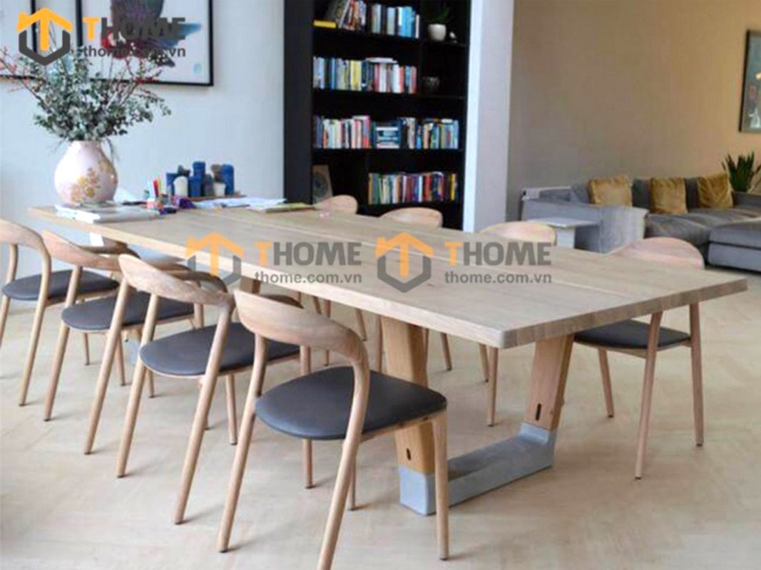 Ghế ăn gỗ sồi tự nhiên mặt nệm Neva GHEMN-11SN