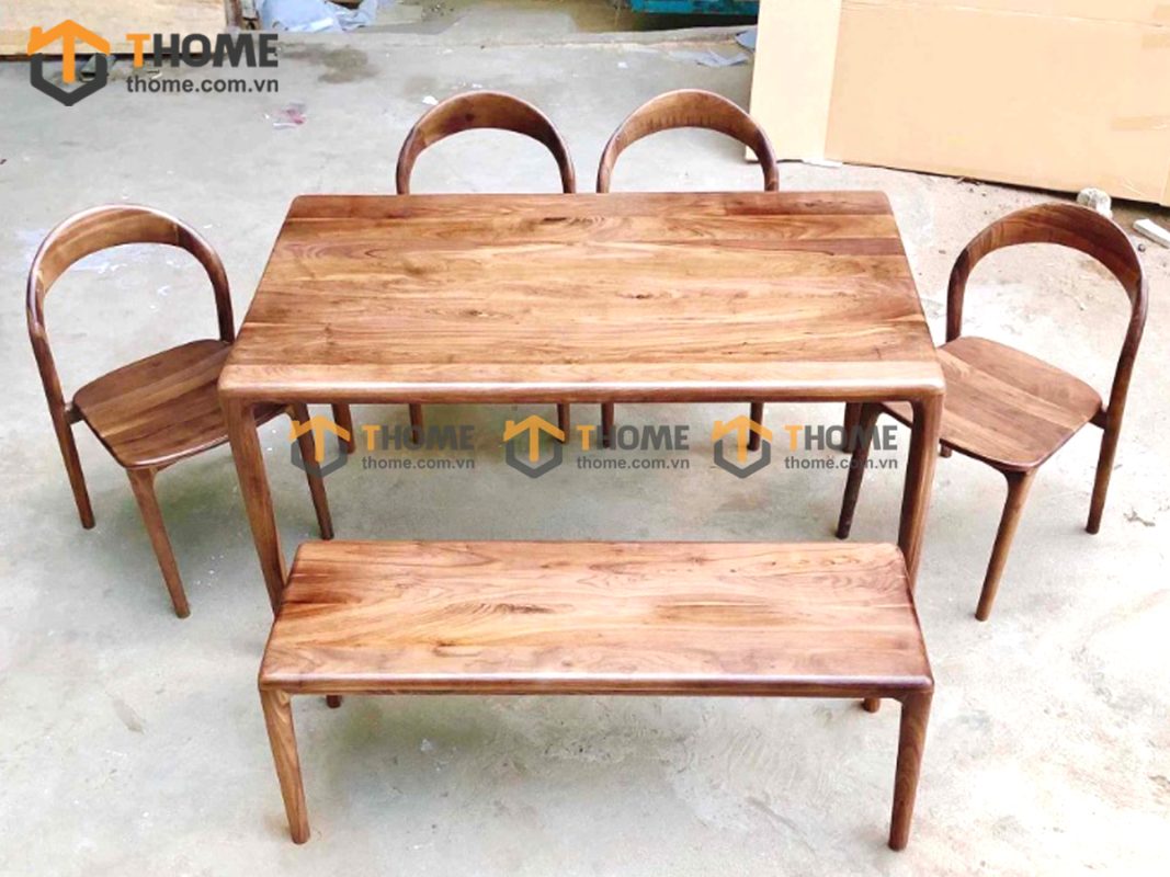 Ghế ăn gỗ sồi tự nhiên mặt nệm Neva GHEMN-11SN