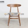 Ghế ăn gỗ sồi tự nhiên mặt nệm mặt trăng GHEMN-15SN