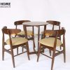 Ghế ăn gỗ sồi tự nhiên mặt nệm mặt trăng GHEMN-15SN